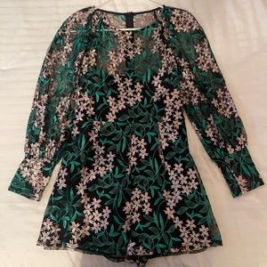 Asos Floral Mesh Romper